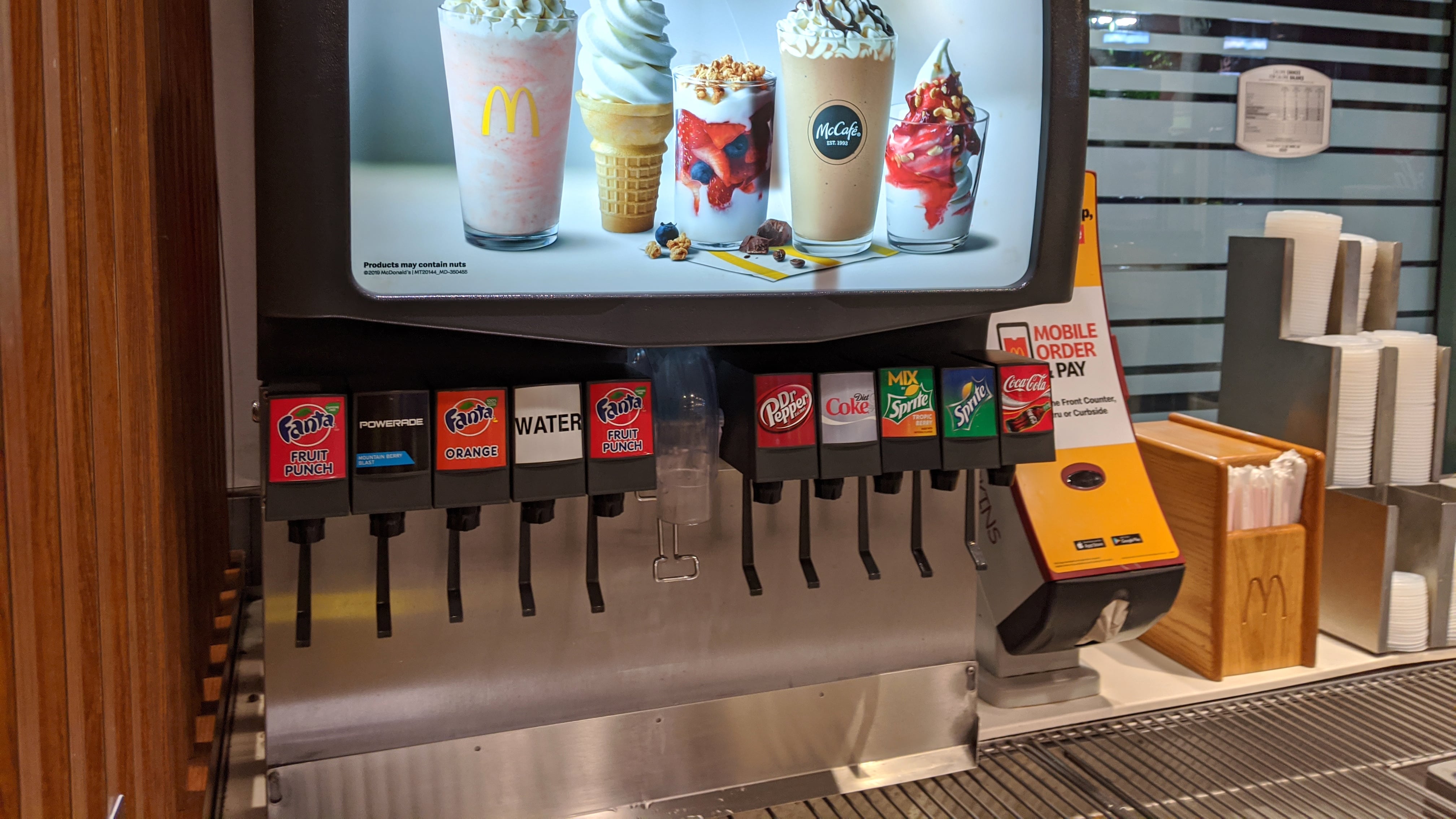 Coca-Cola Classic Soda Fountain Station at McDonald's