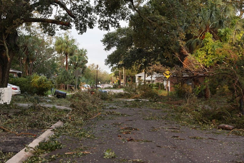 Damage left behind after Hurricane Milton