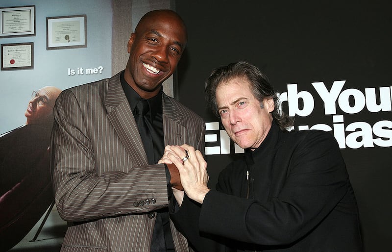 LOS ANGELES, CA - SEPTEMBER 15:  Actors J.B Smoove and Richard Lewis arrive at HBO's "Curb your Enthusiasm" Season 7 on September 15, 2009 in Los Angeles, California.  (Photo by Valerie Macon/Getty Images)