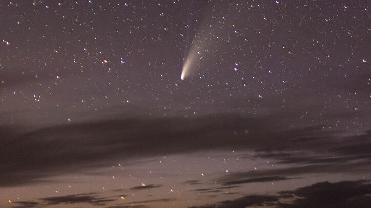 The comet – officially called comet 12P/Pons-Brooks – has the nickname devil comet beaus of the two "horns" made up of ice and gas.